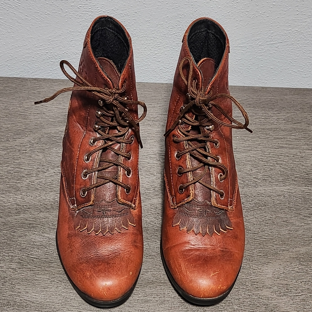 ARIAT Leather Lace Up Womens 6 Brown Paddock Boots Equestrian Western - Picture 3 of 11